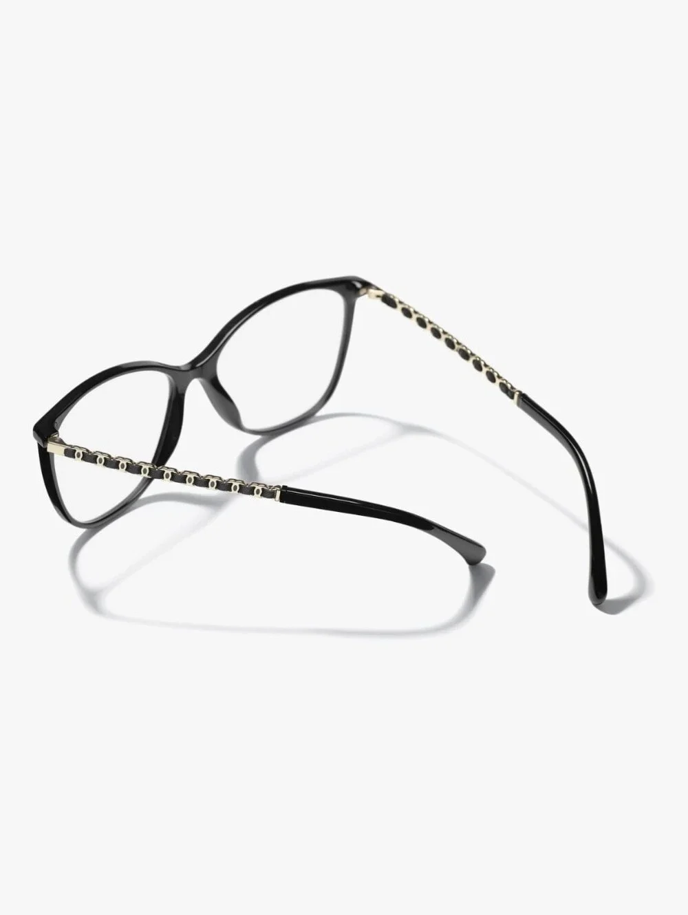 BNIB! Chanel CC Square Blue Light Glasses Acetate, Metal & Calfskin, Black W/COA